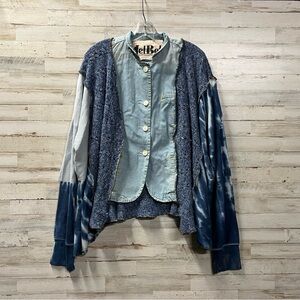 UPCYCLE by JelBel Unique One of a Kind Patchwork Button-Down Jacket